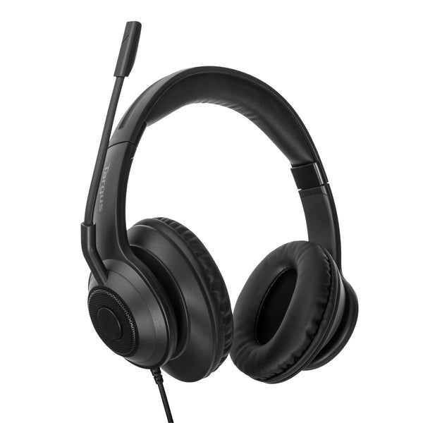 Targus AEH102GL hörlur och headset Kabel Huvudband Samtal/musik USB Type-A Svart
