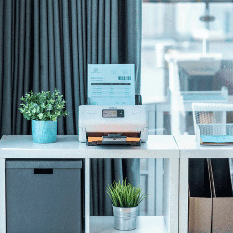 Brother ADS-4500W skannrar ADF-skanner 600 x 600 DPI A4 Svart, Vit