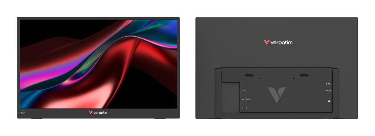 Verbatim Portable 15.6" FHD Touch Monitor LIGHT Bärbara monitor Svart 39,6 cm (15.6") LCD 1920 x 1080 pixlar