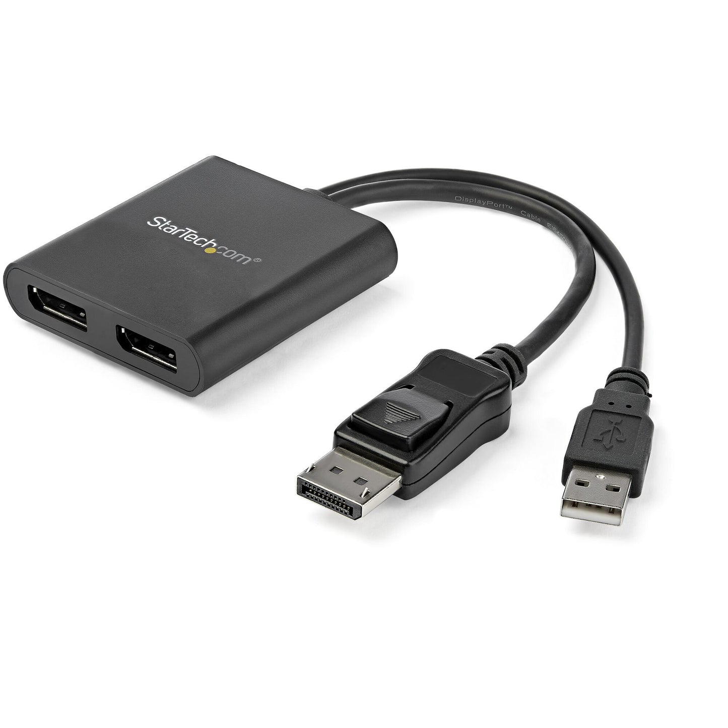 StarTech.com DisplayPort 1.2-splitter för dubbla bildskärmar, DisplayPort till 2x DP-adapter för flera bildskärmar, dubbel 4K 30 Hz eller 1080p 60 Hz MST-hubb för dator, USB-bussdriven - Endast för Windows
