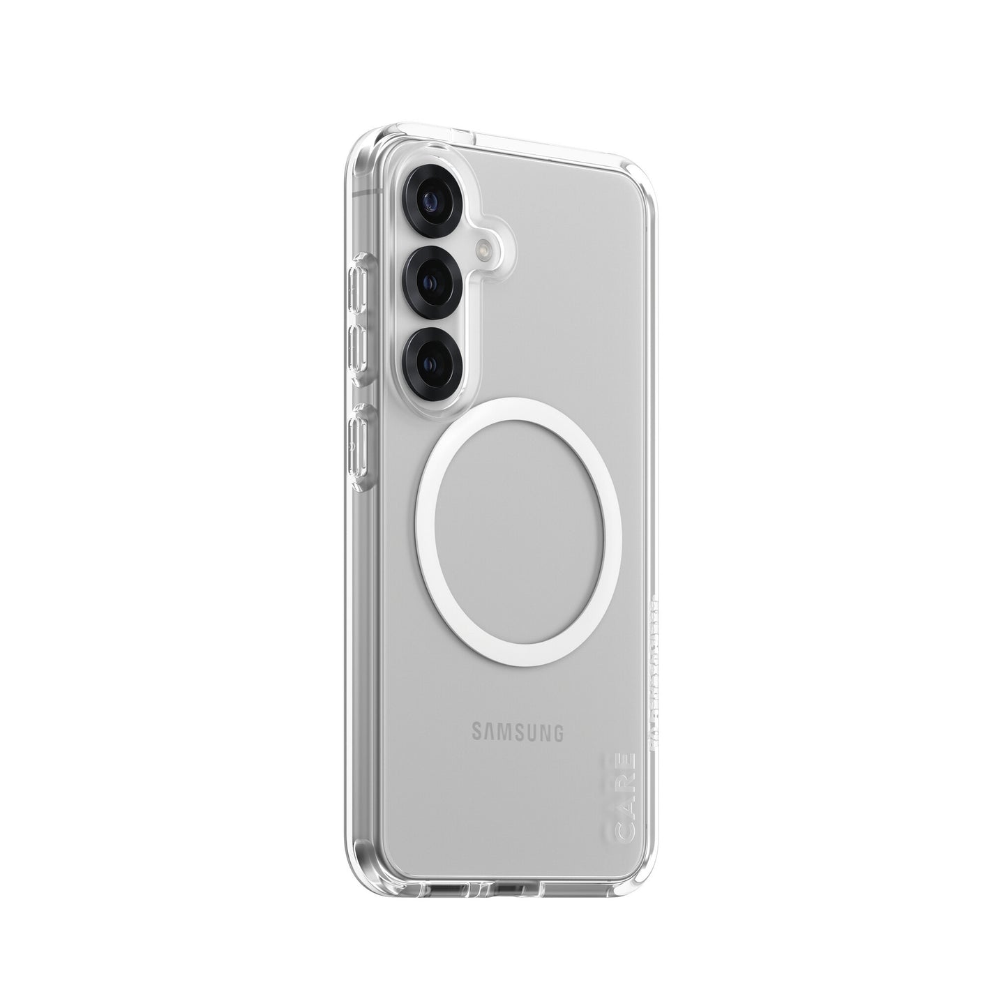 PanzerGlass CARE by ® Flagship Case Transparent Urban Combat w. White Qi Compatible Samsung Galaxy S25 mobiltelefonfodral Omslag