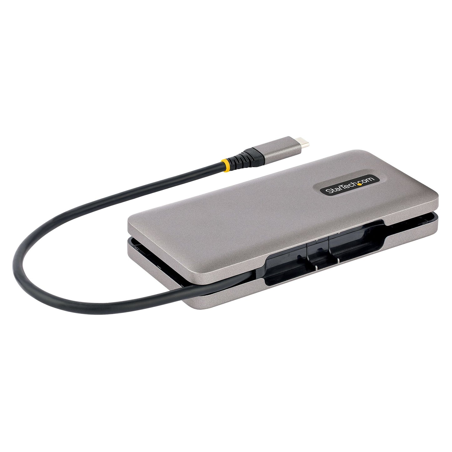 StarTech.com USB-C-hubb med fyra portar - 1x USB-A- och 3x USB-C-portar - USB 3.1 10 Gbps - Bussdriven - USB Type C-hubb med 25 cm omlindningsbar kabel - Bärbar USB-C- till USB-A-hubb/-delare