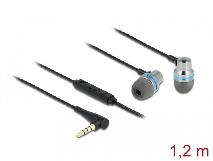 DeLOCK 27183 hörlur och headset Kabel I öra Samtal/musik Grå