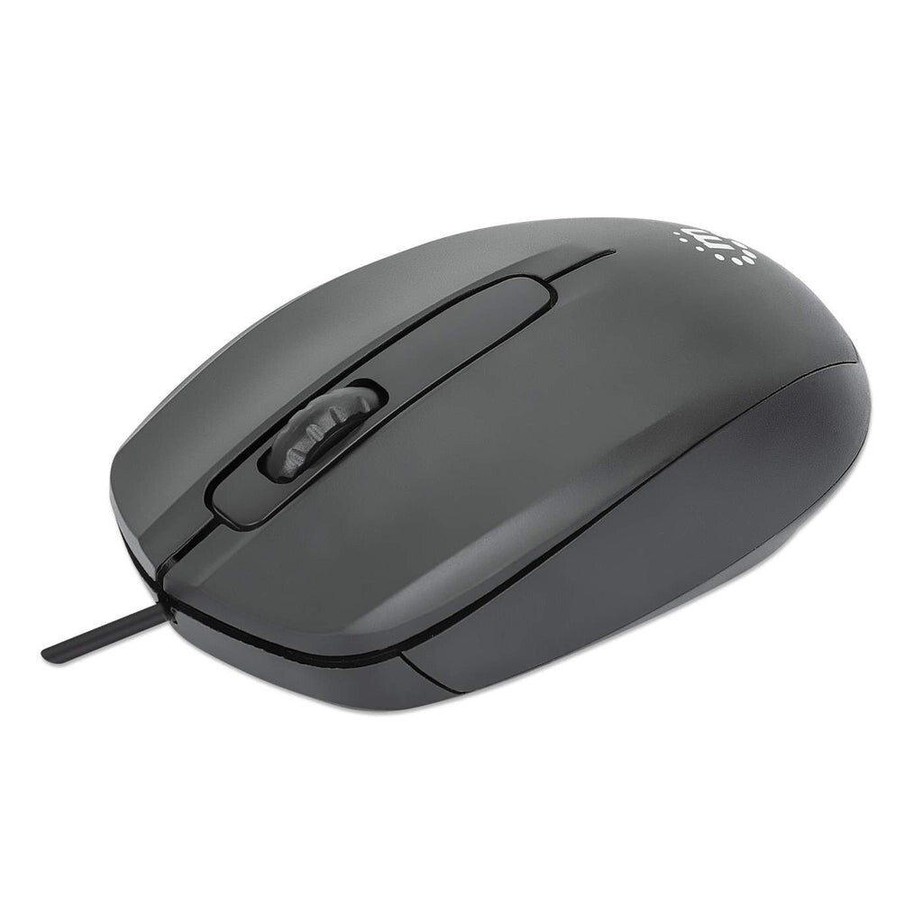 Manhattan 190190 datormöss Kontor Ambidextrous USB Type-A Optisk 1000 DPI