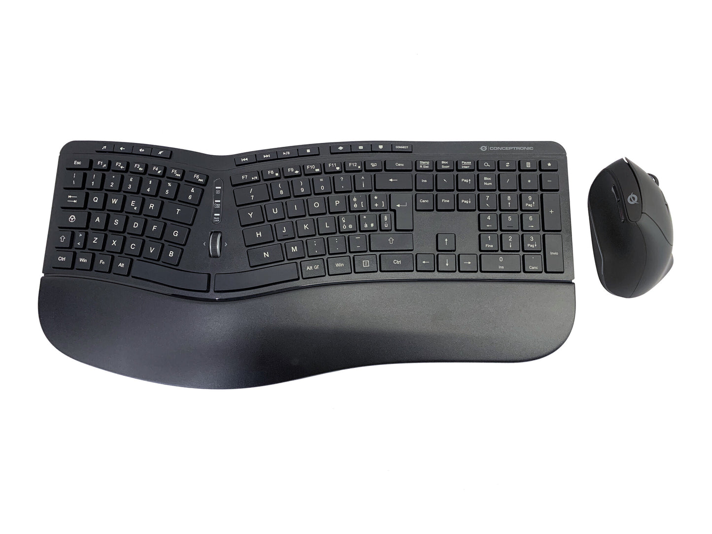 Conceptronic ORAZIO02IT tangentbord Mus inkluderad Kontor RF Trådlös QWERTY Italiensk Svart