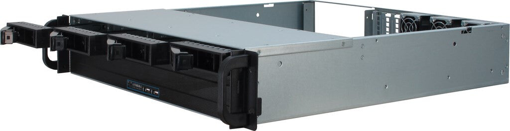 Inter-Tech 2U-2404L Ställning Svart, Silver