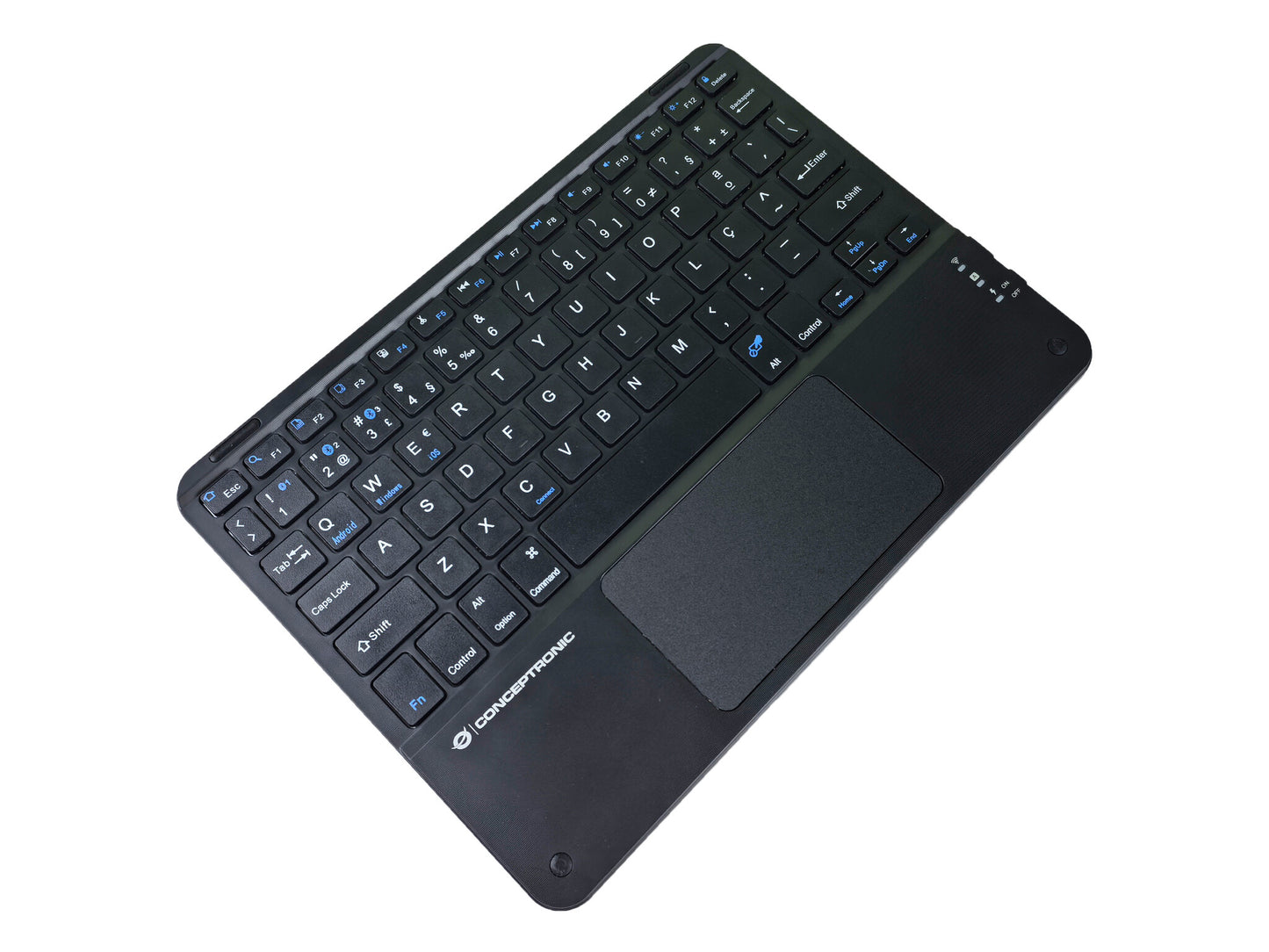 Conceptronic TOBIN01BPT tangentbord Universal Bluetooth QWERTY Portugisisk Svart