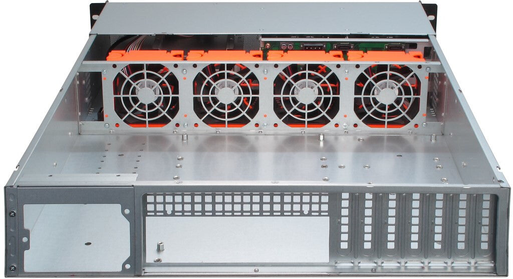 Inter-Tech IPC 2U-2406 Ställning Svart, Silver