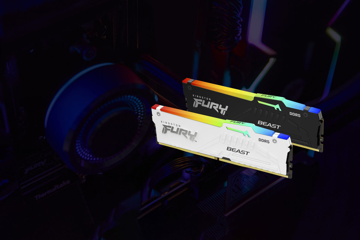 Kingston Technology FURY Beast RGB RAM-minnen 16 GB 1 x 16 GB DDR5 6400 MT/s 288-pin DIMM ECC