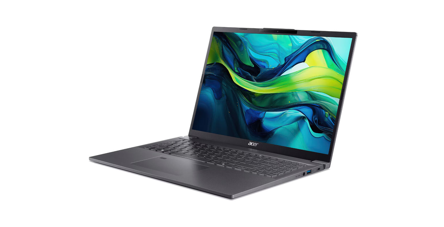Acer Aspire A16-71M-53B5 Intel Core Ultra 5 125H Bärbar dator 40,6 cm (16") WUXGA+ 16 GB LPDDR5x-SDRAM 512 GB SSD Wi-Fi 6E (802.11ax) Windows 11 Home Grå