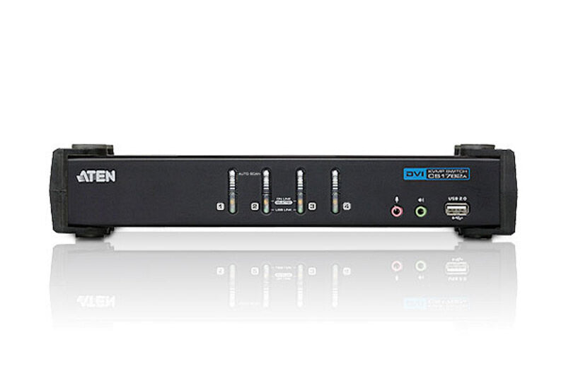 ATEN USB DVI/Audio KVMP™-switch med 4 portar