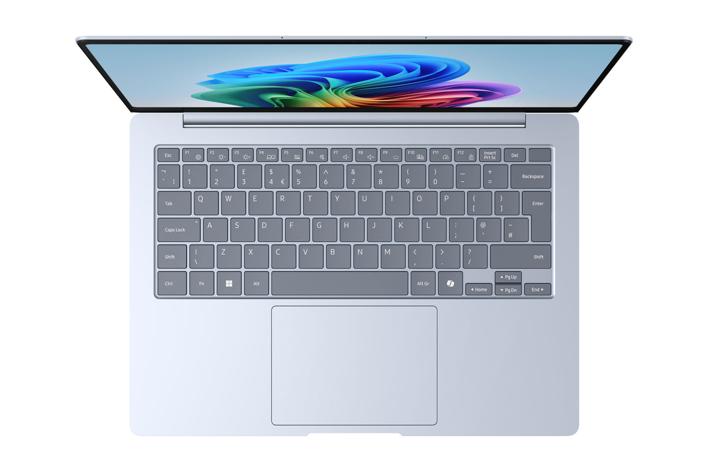 Samsung Galaxy Book4 Edge NP940XMAA-EXP Qualcomm Snapdragon X1E-80-100 Bärbar dator 35,6 cm (14") Pekskärm WQXGA+ 16 GB LPDDR5x-SDRAM 512 GB eUFS Wi-Fi 7 (802.11be) Windows 11 Home Blå