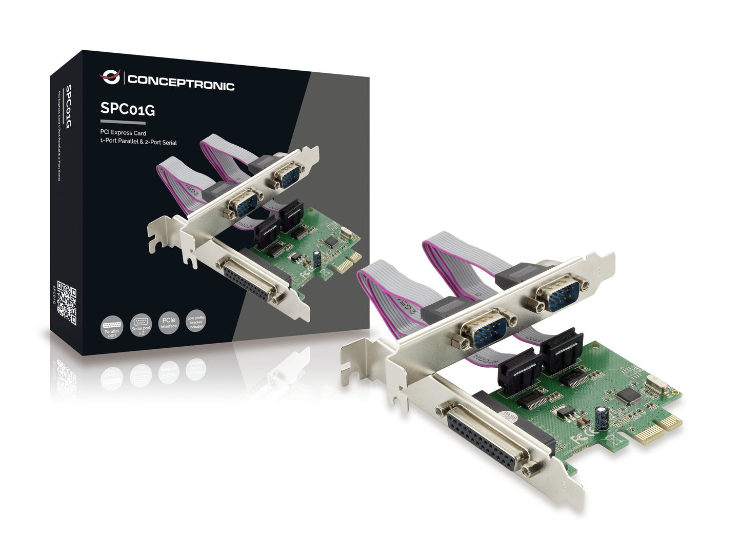 Conceptronic SPC01G nätverkskort/adapters Intern Parallel, RS-232