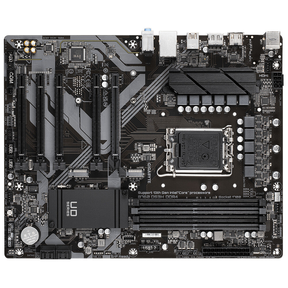 GIGABYTE B760 DS3H DDR4 moderkort Intel B760 Express LGA 1700 ATX