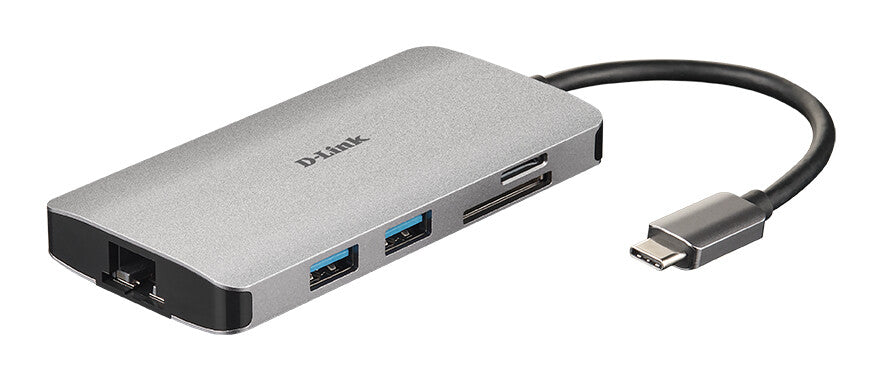 D-Link DUB-M810 dockningsstationer för bärbara datorer Kabel USB 3.2 Gen 1 (3.1 Gen 1) Type-C Gjuten aluminium
