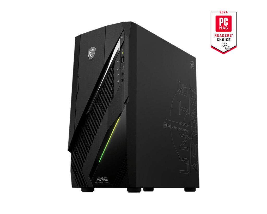MSI MAG Infinite E1 14NUD7-026AT Intel® Core™ i7 i7-14700F 32 GB DDR5-SDRAM 1 TB SSD NVIDIA GeForce RTX 4060 Ti Windows 11 Home Skrivbord PC Svart