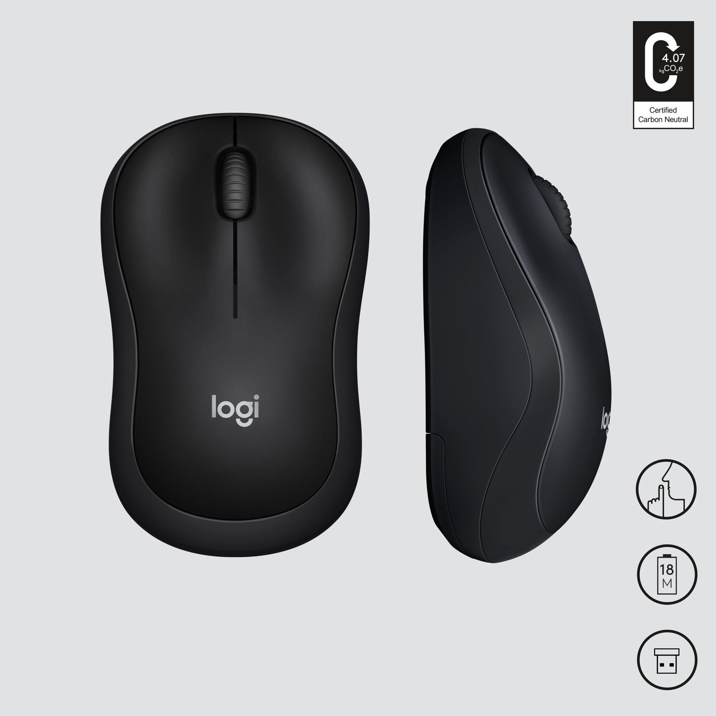 Logitech M220 Silent datormöss Kontor Ambidextrous RF Trådlös Optisk 1000 DPI