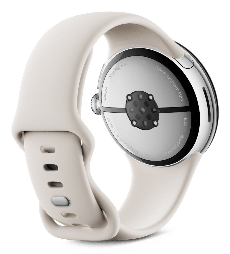Google Pixel Watch 3 AMOLED 45 mm Digital Pekskärm Silver Wi-Fi GPS