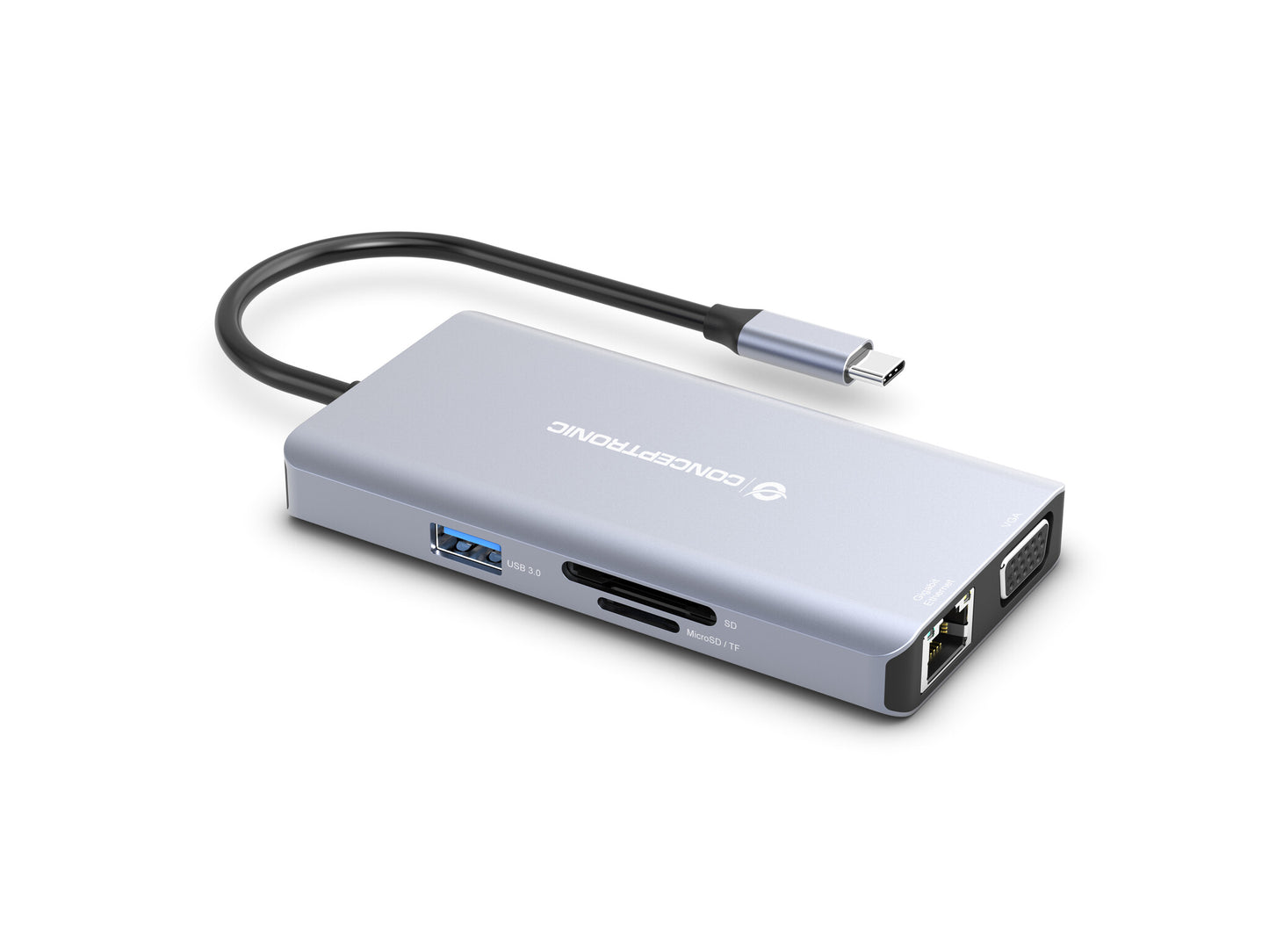 Conceptronic DONN20G Kabel USB 3.2 Gen 1 (3.1 Gen 1) Type-C Grå