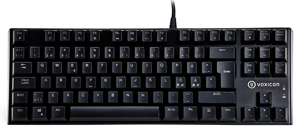 Voxicon Gr8-10 tangentbord Spela USB QWERTY Nordic Svart