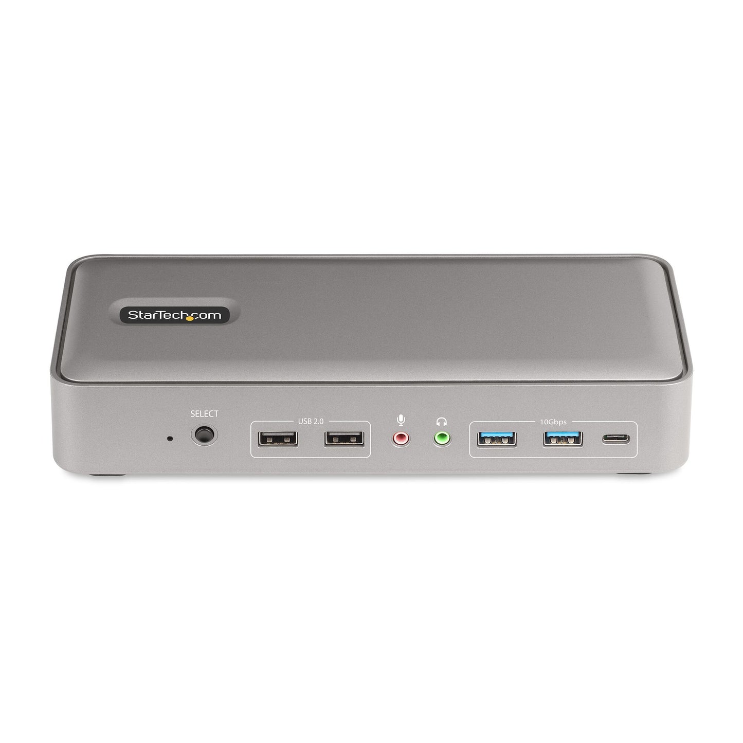 StarTech.com KVM-dockningsstation för dubbla bärbara datorer med USB-C, 4K 60 Hz DisplayPort-dockningsstation för dubbelskärm, USB-hubb med 5 portar, GbE, 90 W/45 W strömförsörjning till två bärbara datorer, Windows/Mac, KVM-dockningsstation med 2 värdar