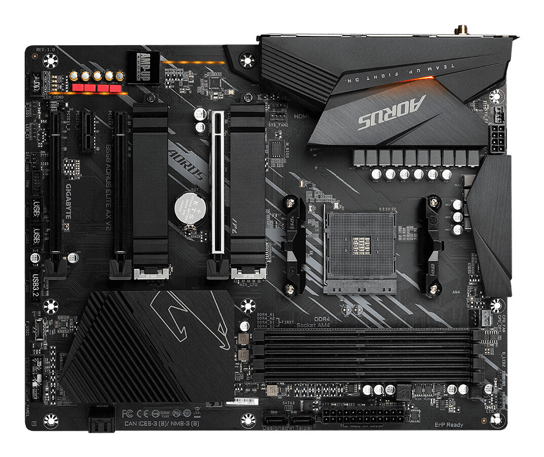 GIGABYTE B550 AORUS ELITE AX V2 moderkort AMD B550 Uttag AM4 ATX