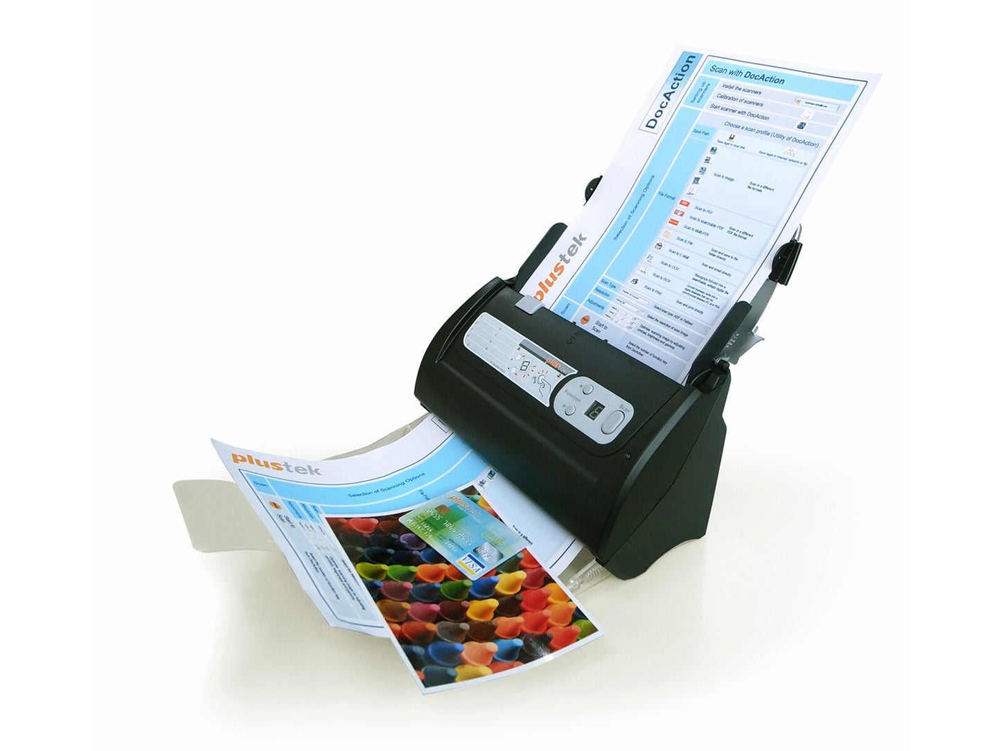 Plustek SmartOffice PS286 Plus ADF-skanner 600 x 600 DPI A4 Svart, Silver