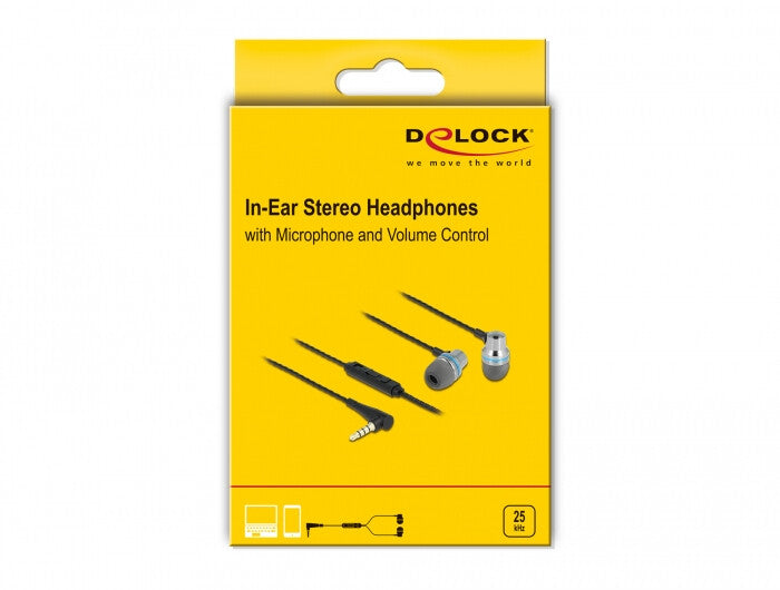 DeLOCK 27183 hörlur och headset Kabel I öra Samtal/musik Grå
