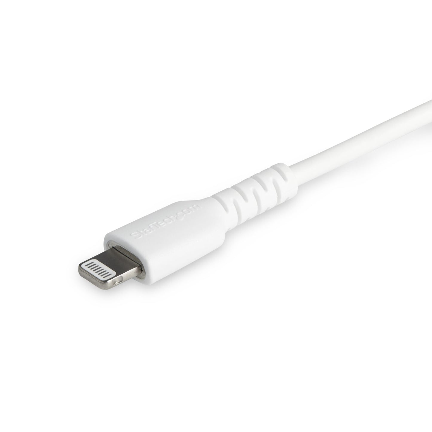 StarTech.com 2m tålig, vitt USB-C till Blixtkabel - Hård, tålig aramifiber USB typ A till Blixtladdare/synkron strömsladd - Apple MFi-certifierad iPad/iPhone 12