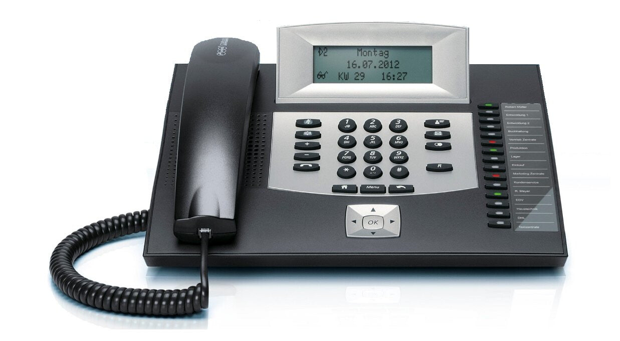 Auerswald COMfortel 1600 Analog telefon Namn och uppringnings-ID Svart