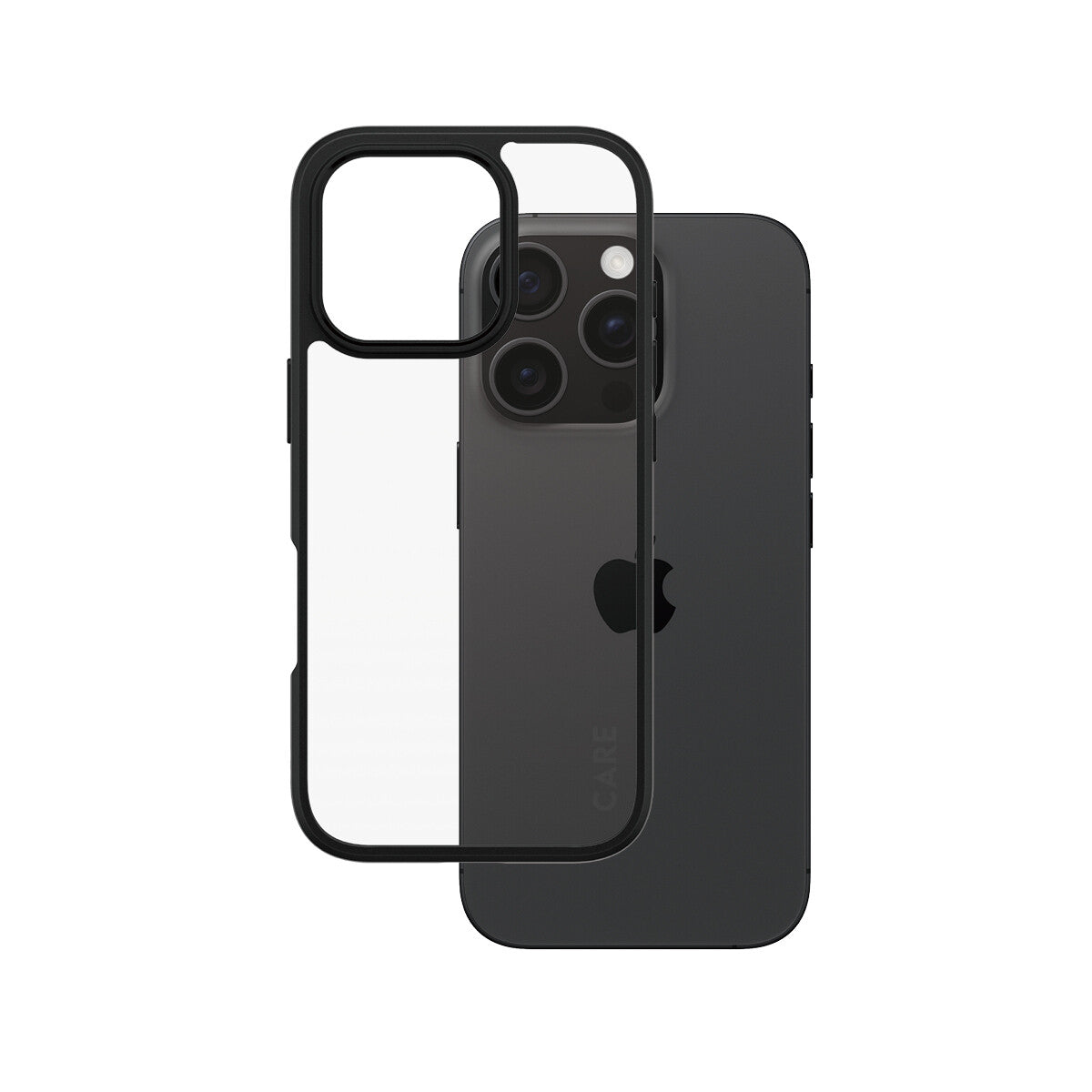PanzerGlass CARE by ® Flagship Case Transparent Urban Combat w. Black Frame iPhone 16 Pro mobiltelefonfodral Omslag