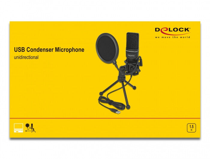 DeLOCK 66331 mikrofoner Svart Mikrofon till PC