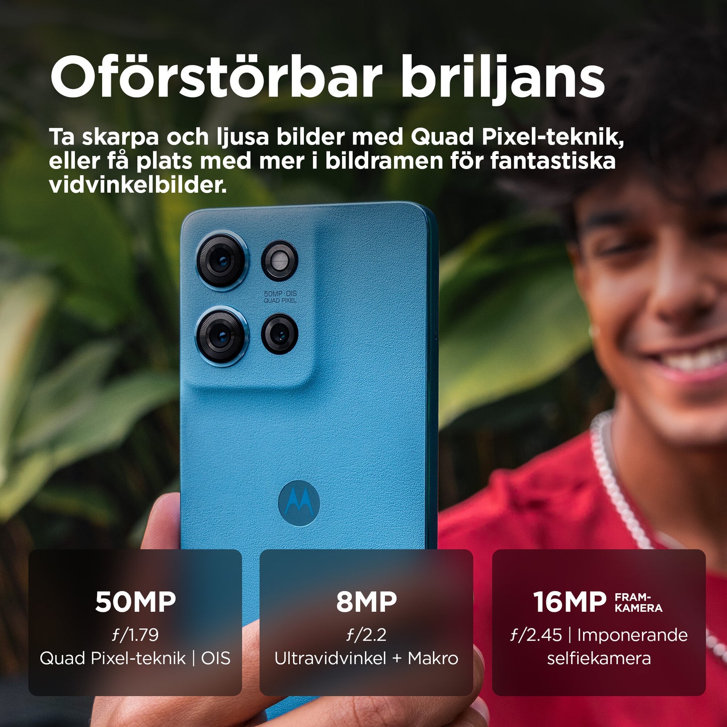 Motorola moto g75 5G 17,2 cm (6.78") Hybrid Dual SIM Android 14 USB Type-C 8 GB 256 GB 5000 mAh Blå
