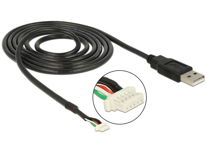 DeLOCK USB 2.0 A M / 5 pin V5 1.5m kamerakablar 1,5 m Svart
