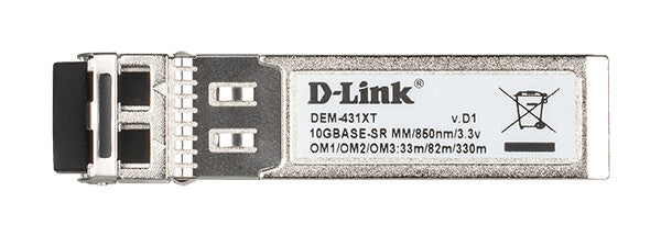 D-Link DEM-431XT transceiver-moduler för nätverk Fiberoptik 10000 Mbit/s SFP+ 850 nm