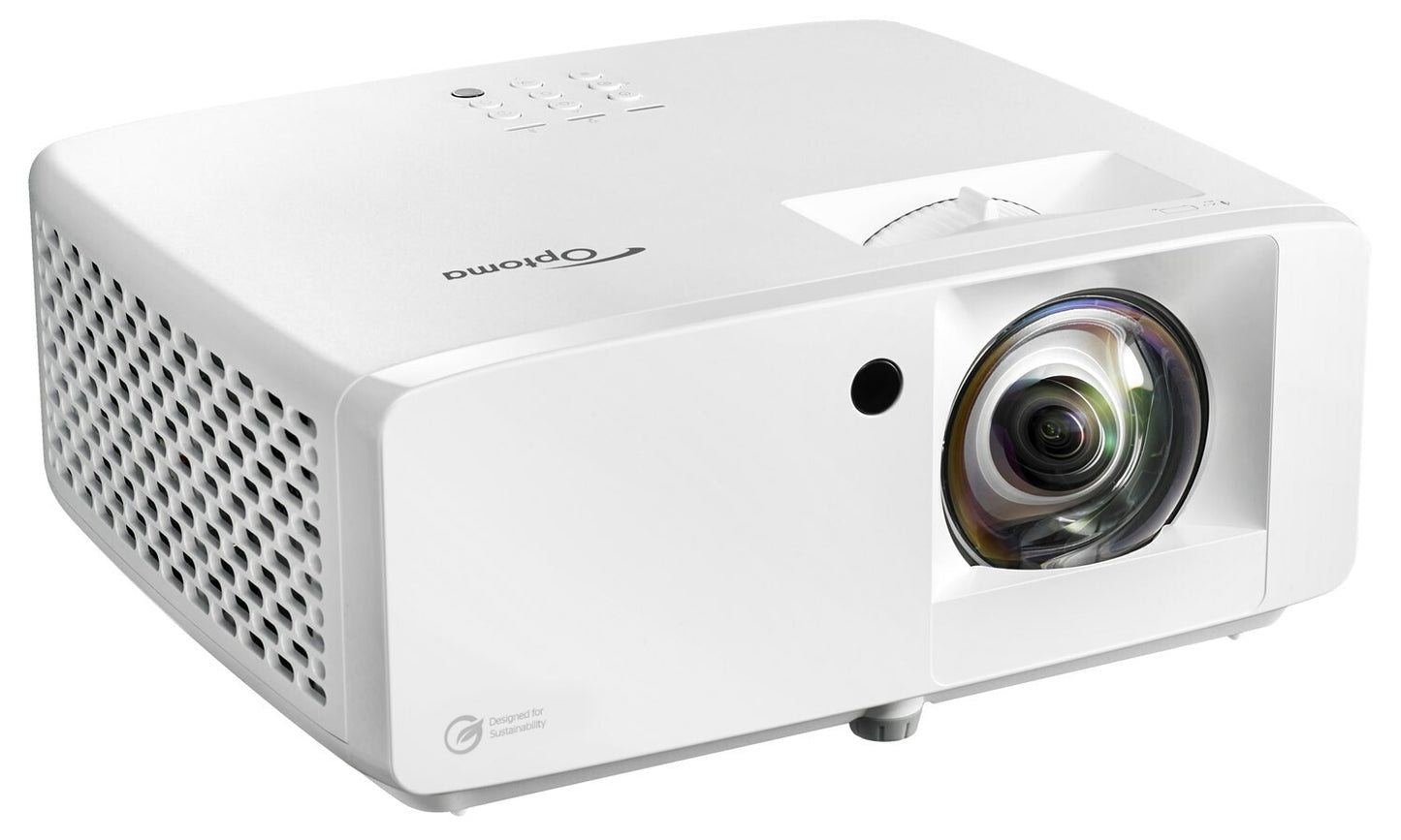 Optoma UHZ35ST Short throw-projektor 3500 ANSI-lumen DLP UHD 4K (3840x2160) 3D kompatibilitet Vit