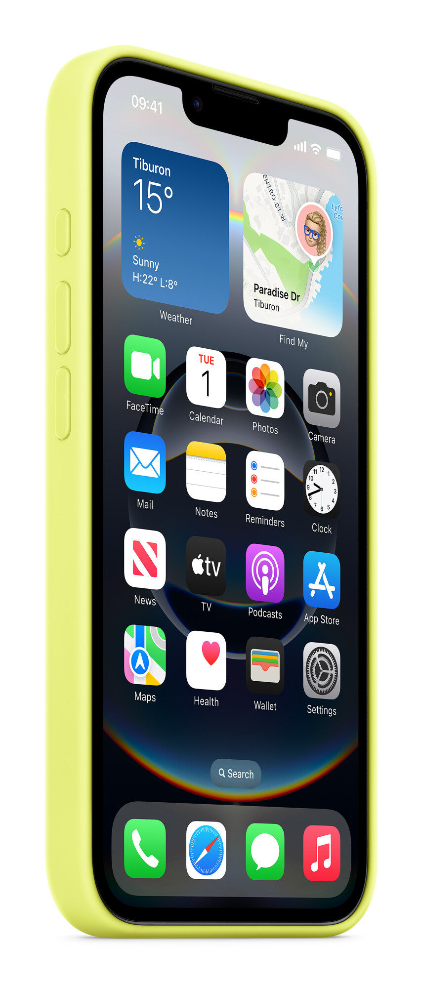 Apple MGYW4ZM/A mobiltelefonfodral 15,5 cm (6.1") Mobilskal Gul
