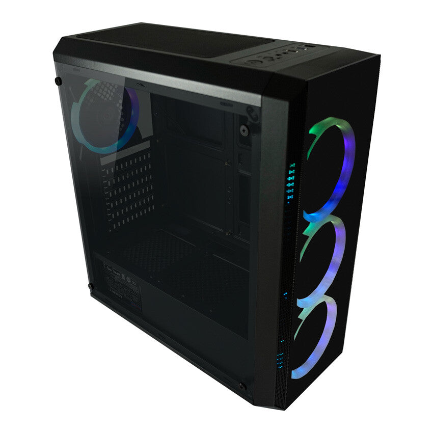 LC-Power Gaming 703B - Quad-Luxx Midi Tower Svart
