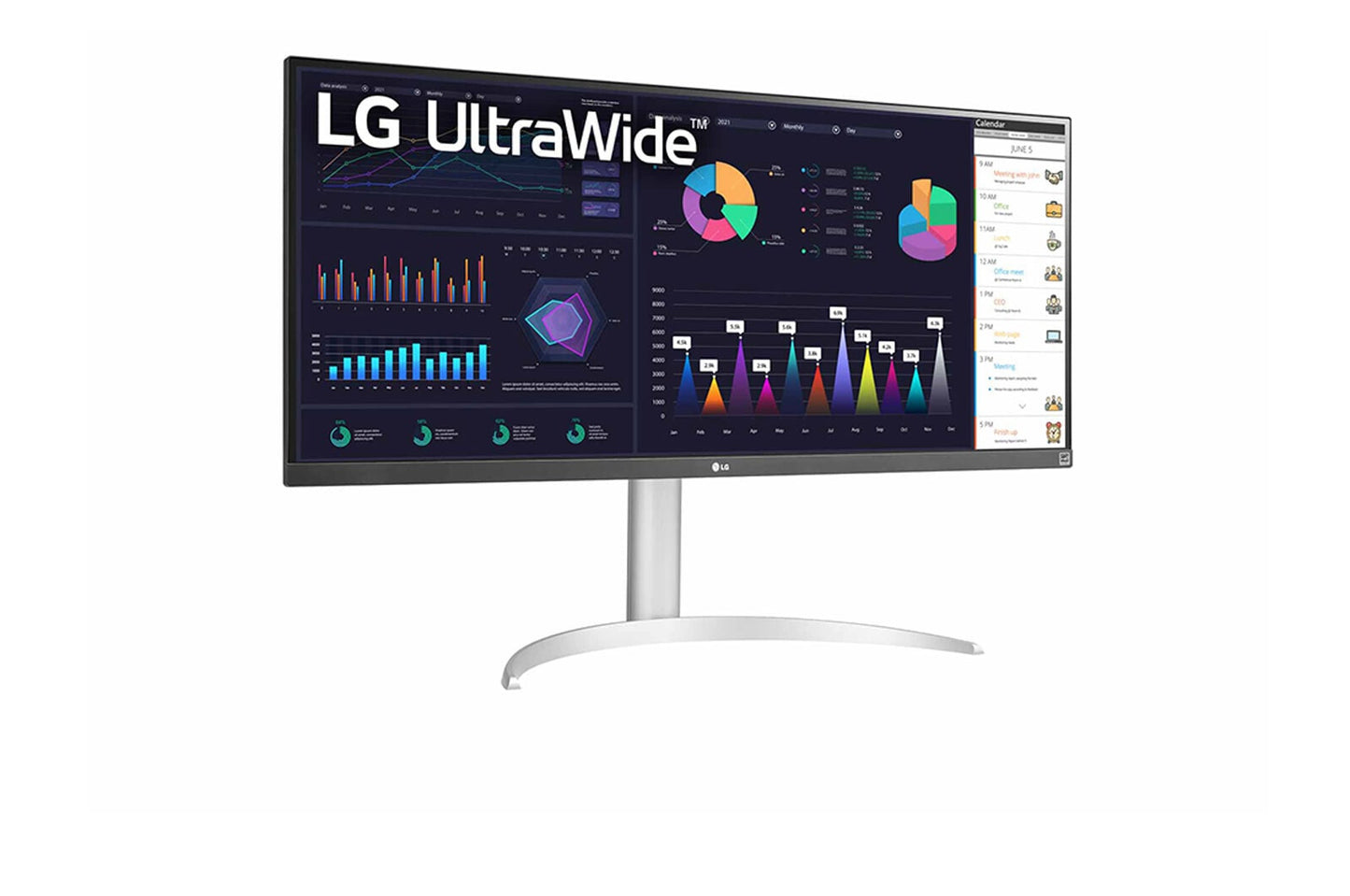 LG 34WQ650-W platta pc-skärmar 86,4 cm (34") 2560 x 1080 pixlar WFHD LCD Silver, Vit