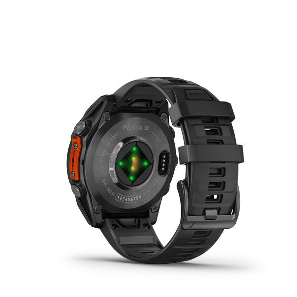 Garmin Fenix 8 3,56 cm (1.4") AMOLED 47 mm Digital 454 x 454 pixlar Pekskärm Svart Wi-Fi GPS