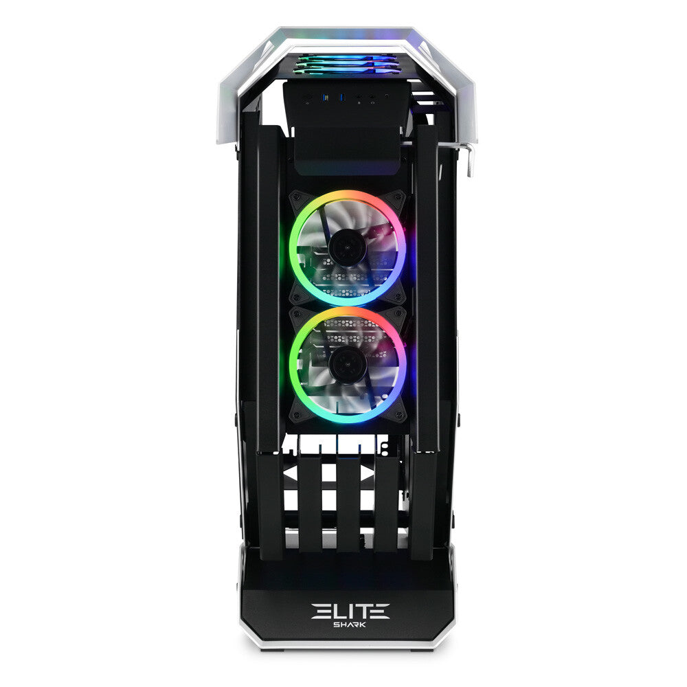Sharkoon ELITE SHARK CA700 Tower Svart, Vit