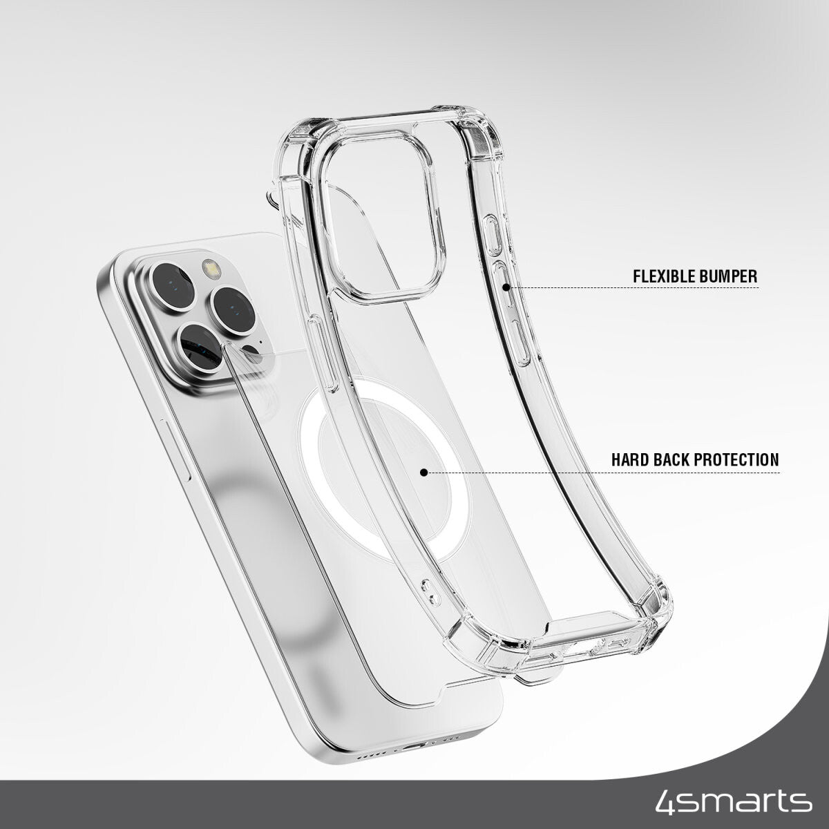 4smarts Ibiza mobiltelefonfodral 17 cm (6.7") Hårt fodral Transparent