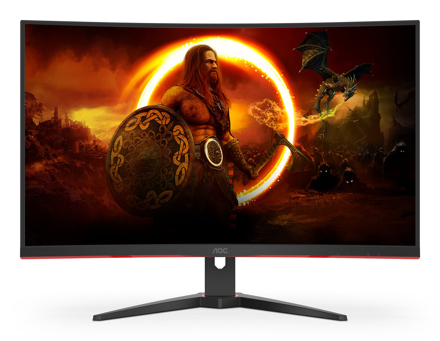 AOC G2 C32G2ZE/BK platta pc-skärmar 80 cm (31.5") 1920 x 1080 pixlar Full HD LED Svart, Röd
