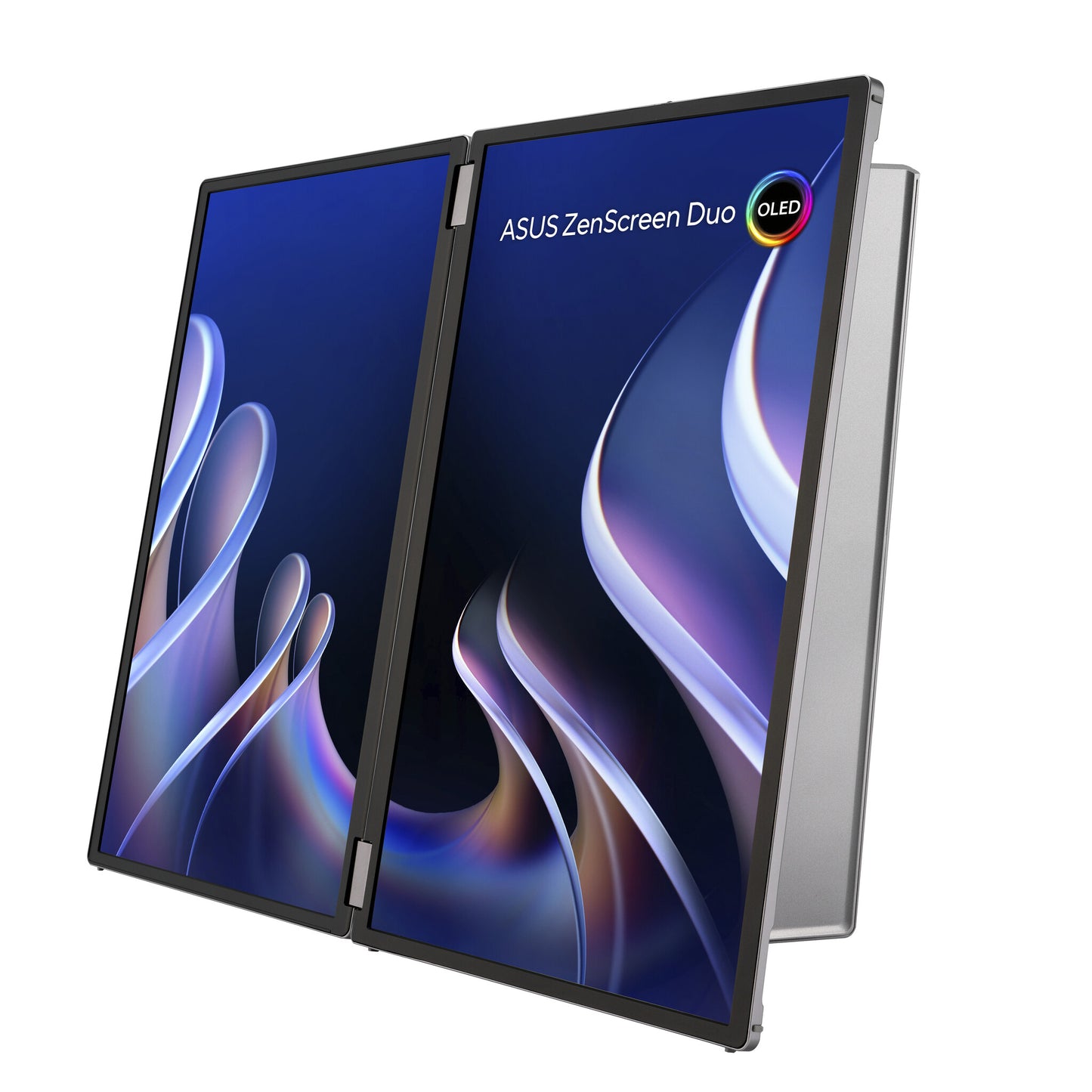 ASUS ZenScreen Duo OLED MQ149CD platta pc-skärmar 35,6 cm (14") 1920 x 1200 pixlar WUXGA Silver