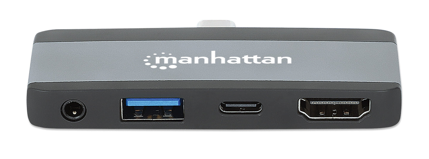 Manhattan 190404 dockningsstationer för bärbara datorer Kabel USB 3.2 Gen 2 (3.1 Gen 2) Type-C Grå