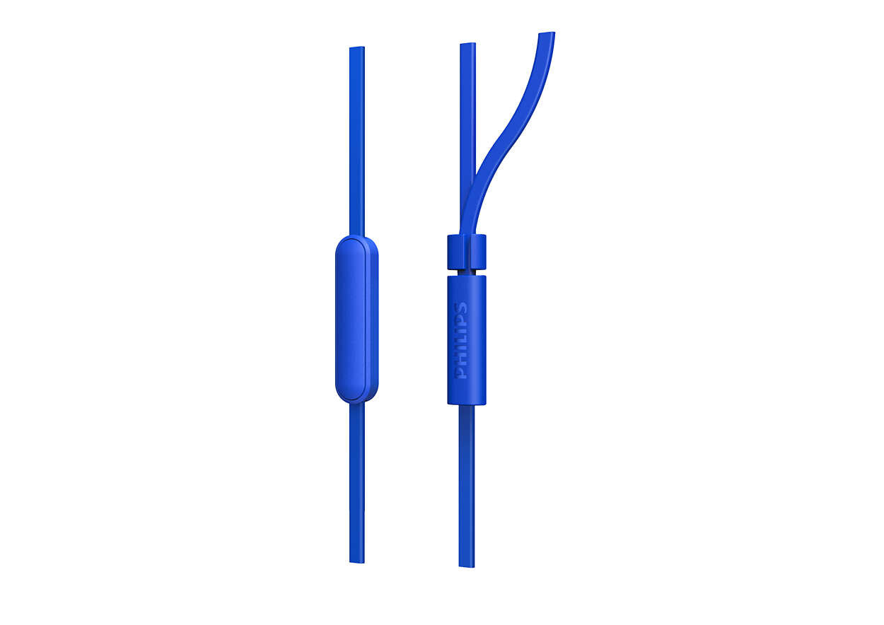 Philips TAE1105BL/00 hörlur och headset Kabel I öra Samtal/musik Blå