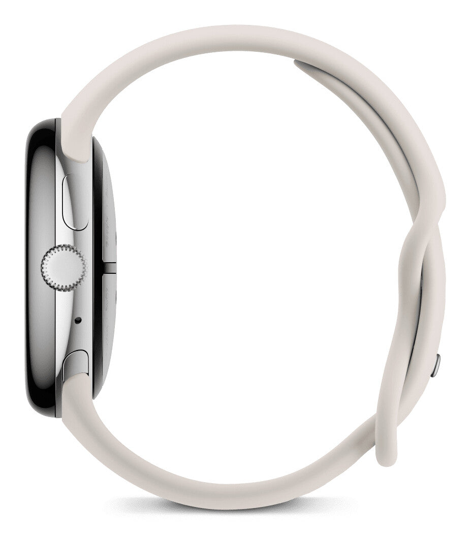 Google Pixel Watch 3 AMOLED 45 mm Digital Pekskärm Silver Wi-Fi GPS