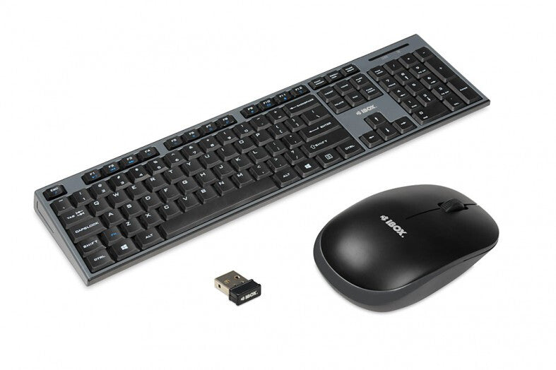 iBox DESKTOP KIT PRO tangentbord Mus inkluderad QWERTY Svart