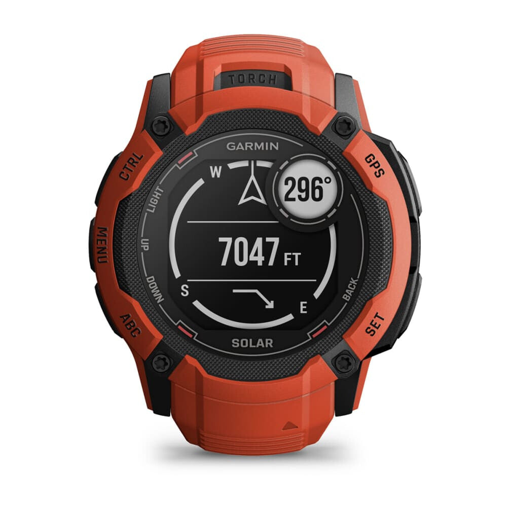 Garmin Instinct 2X Solar 2,79 cm (1.1") MIP 50 mm Digital 176 x 176 pixlar Pekskärm Röd GPS