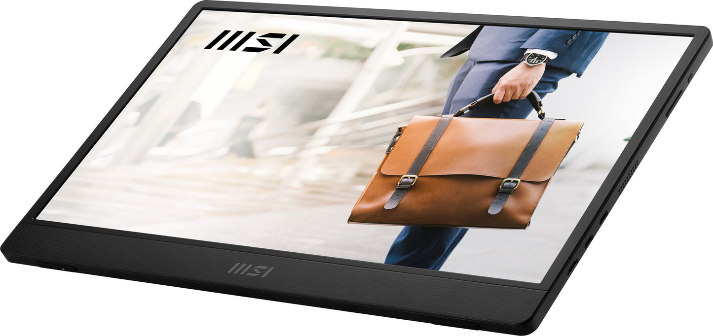 MSI PRO MP161 E2U bärbar tv-apparat och monitor Bärbara monitor Svart 39,6 cm (15.6") LED 1920 x 1080 pixlar